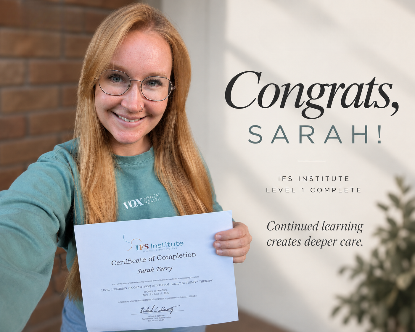 Sarah Perry, Barrie Therapist, IFS Therapist