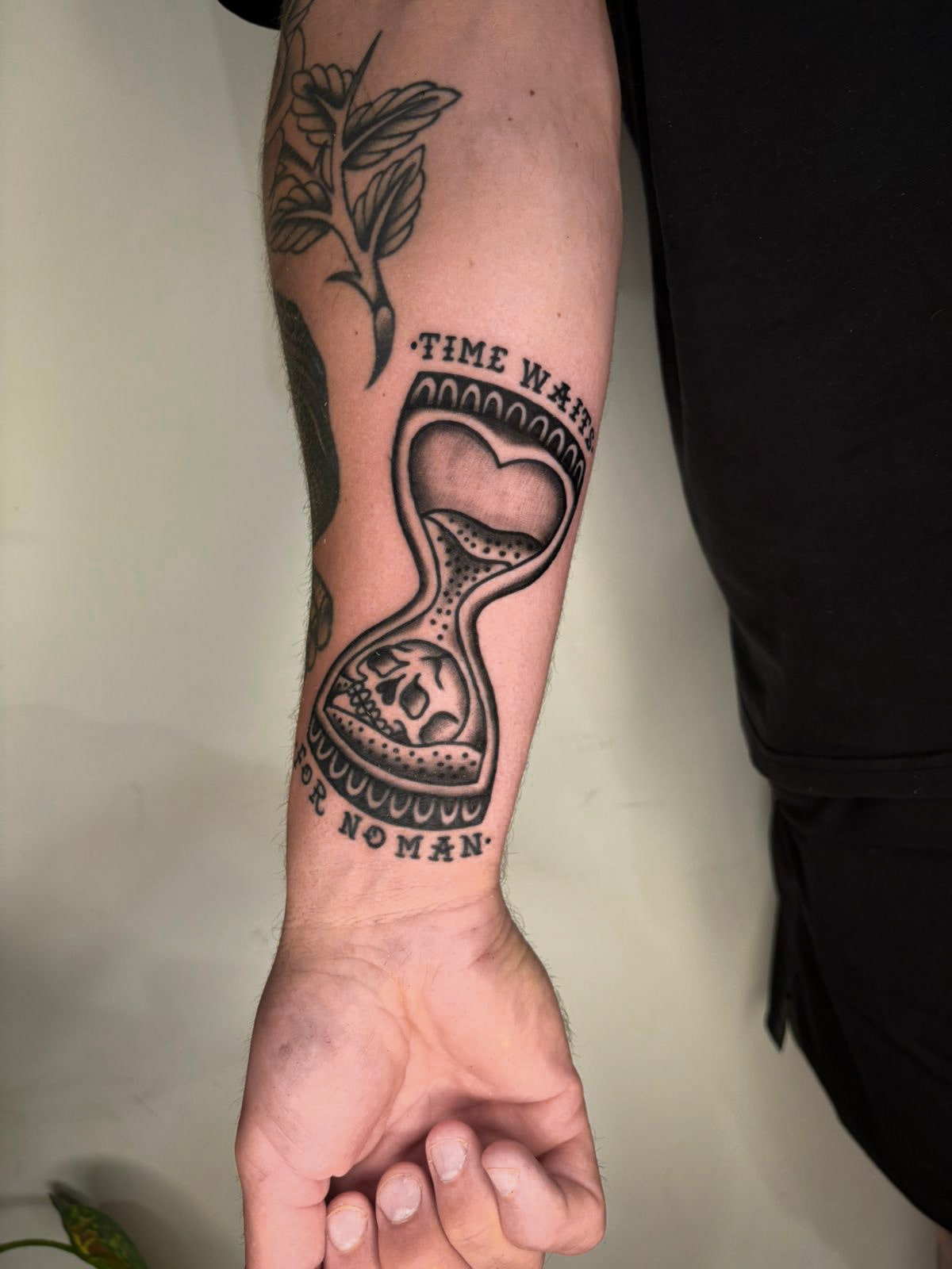 Blackwork Traditional Patchwork Tattoo Sleeve - HBSC Tattoo Studio Bali