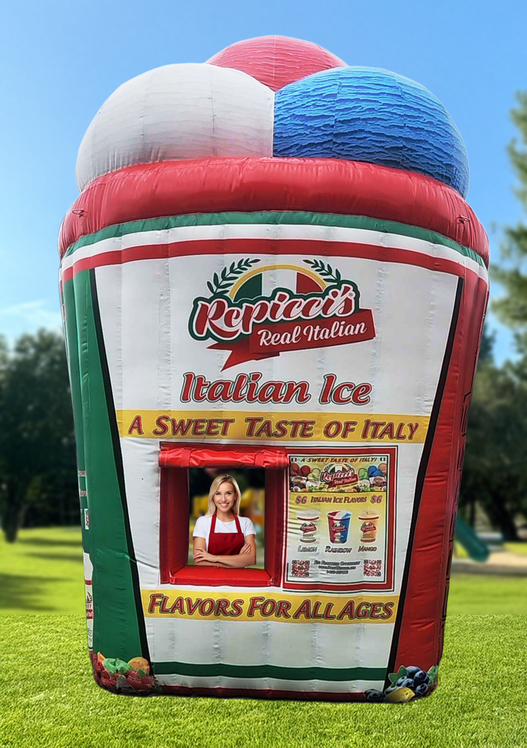Inflatable Italian ice tent