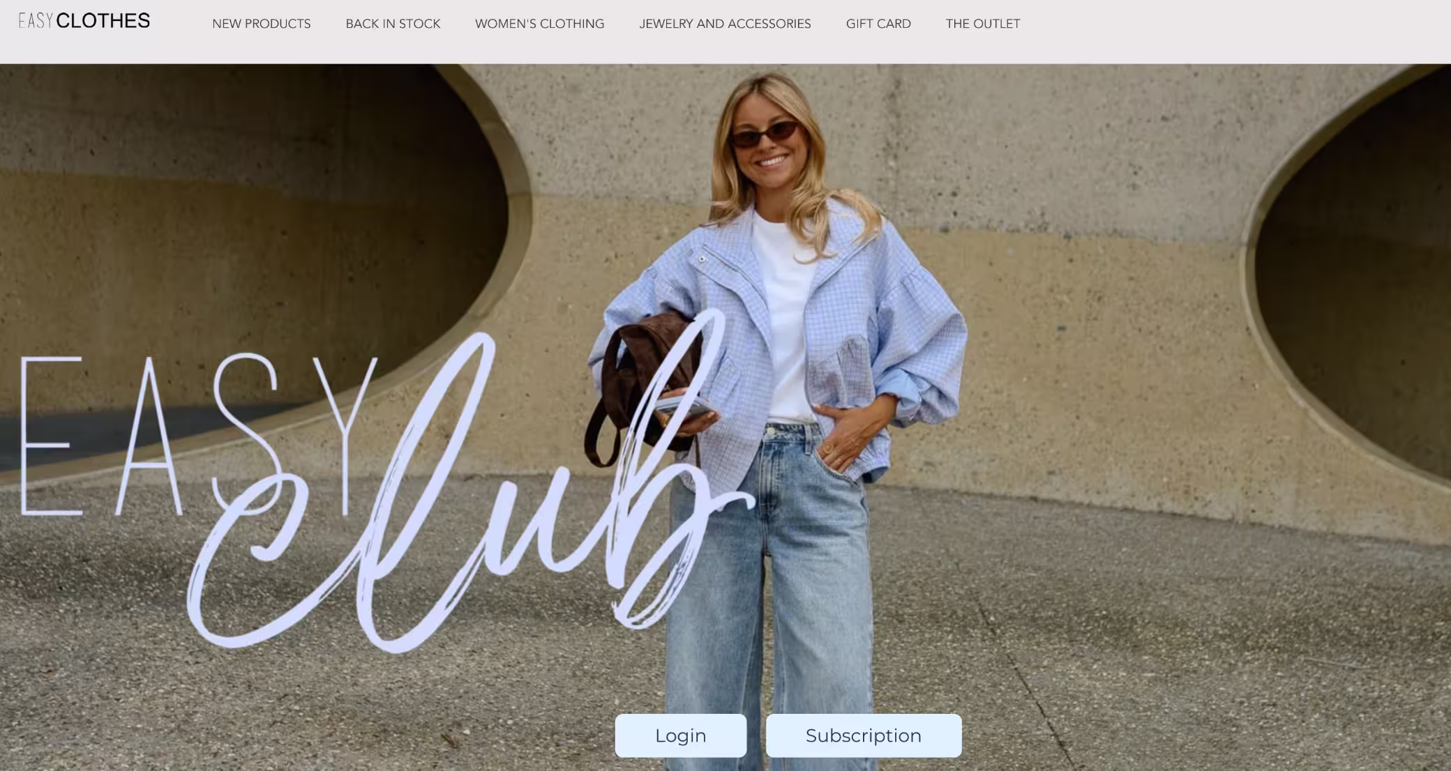 Easy Clothes loyalty page