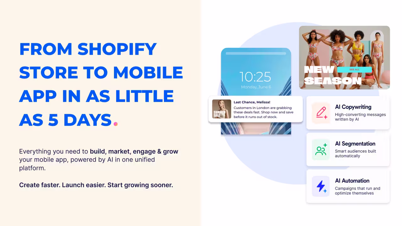 Shopney Mobile App Builder banner