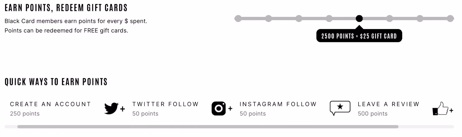 Example of a simple to understand loyalty program