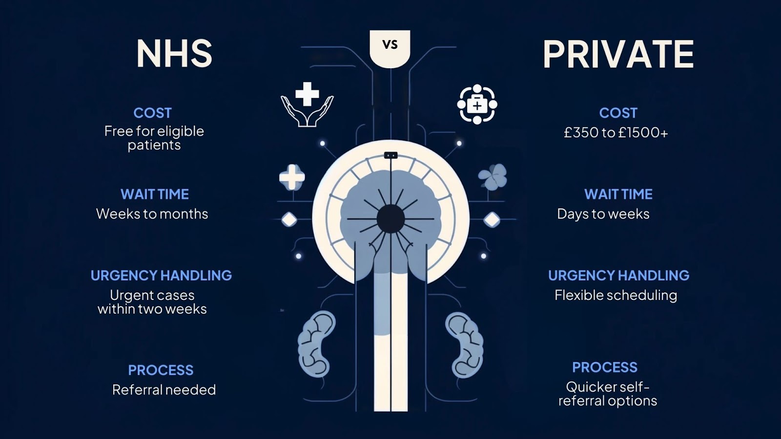 Comparison of private and NHS MRI scan services