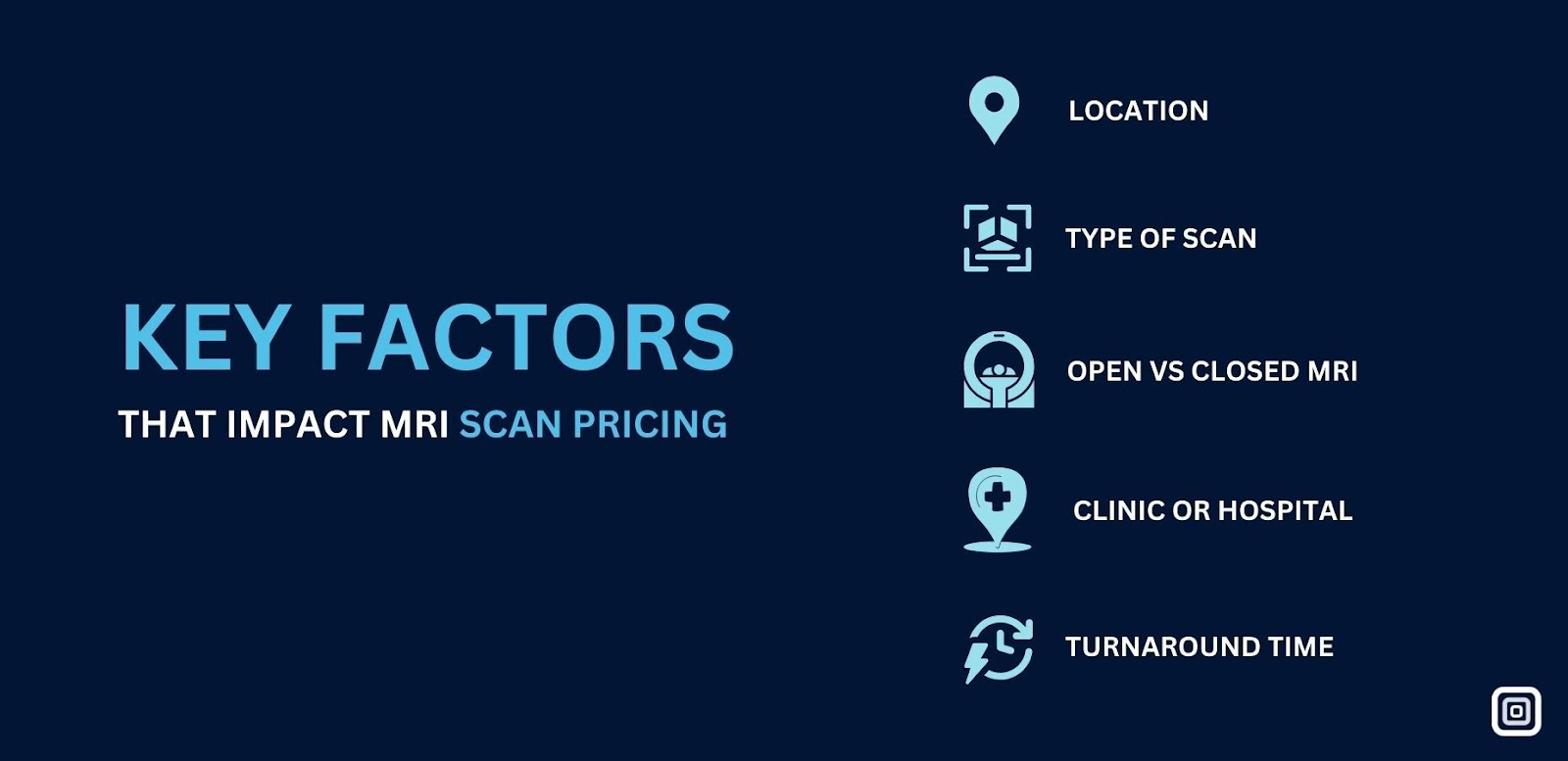Factors influencing the cost of a private mri scan