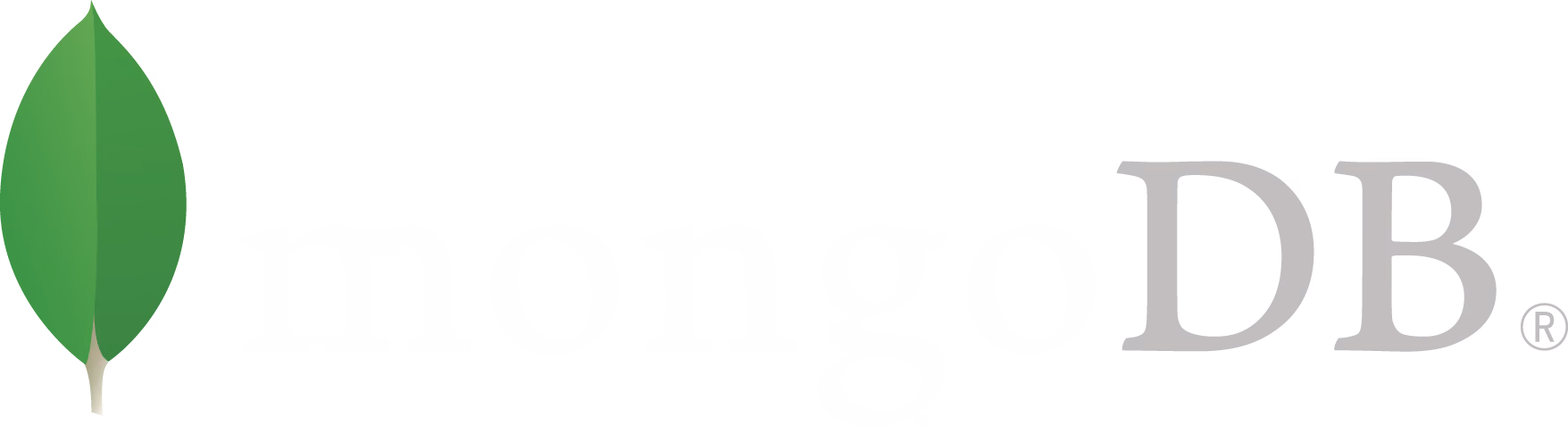 MongoDB logo in white