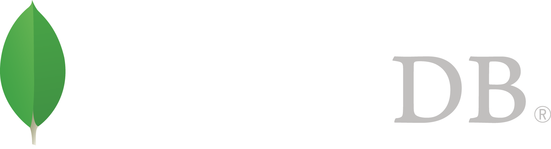 MongoDB logo in white