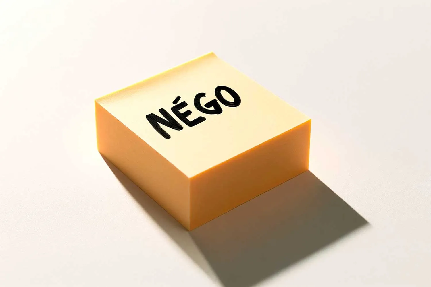 the word "negotiation" written on a sticky note