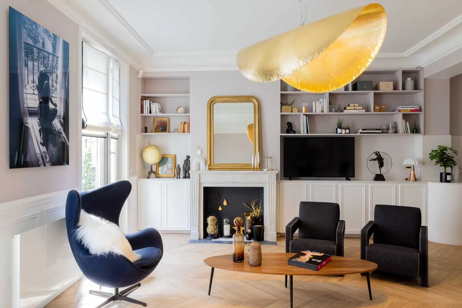 intérieur d'un appartement parisien rénové par un architecte