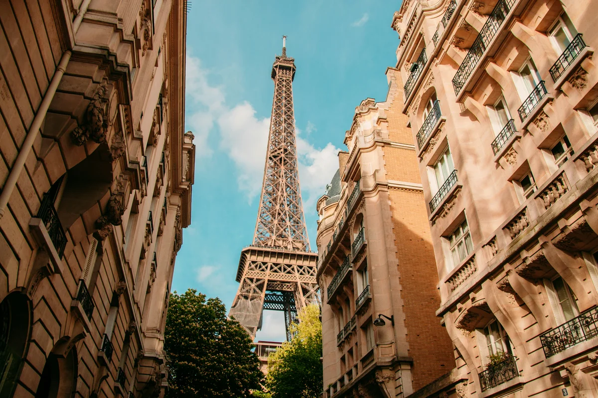 Parisian buildings and the Eiffel Tower