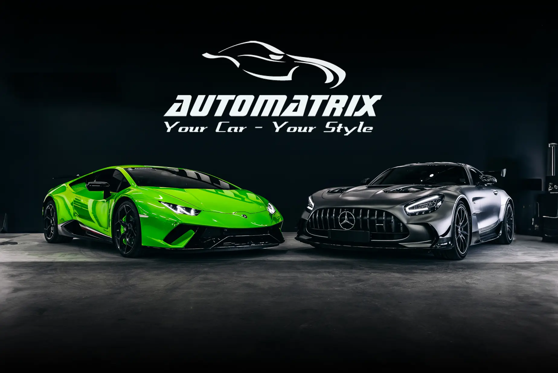 PPF suojattu Lamborhini kalvo suojakalvo Automatrix logo
Mercedes-Benz Matta ppf
