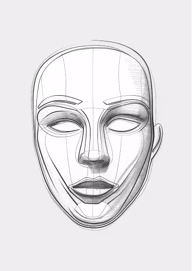 a face mask with white background