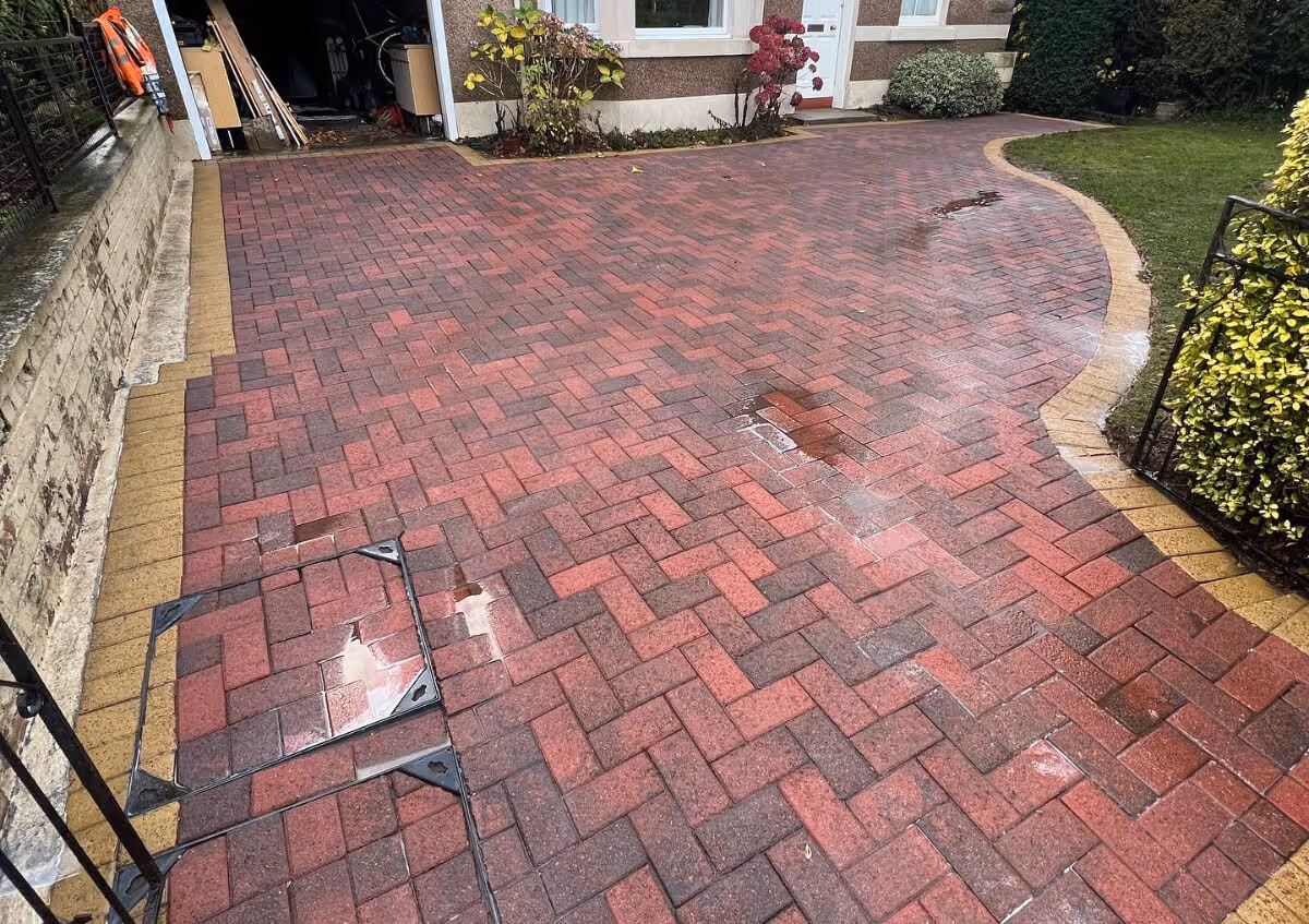driveway after cleaning