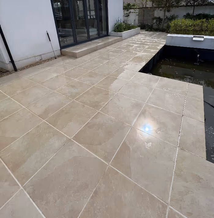patio cleaning after photo