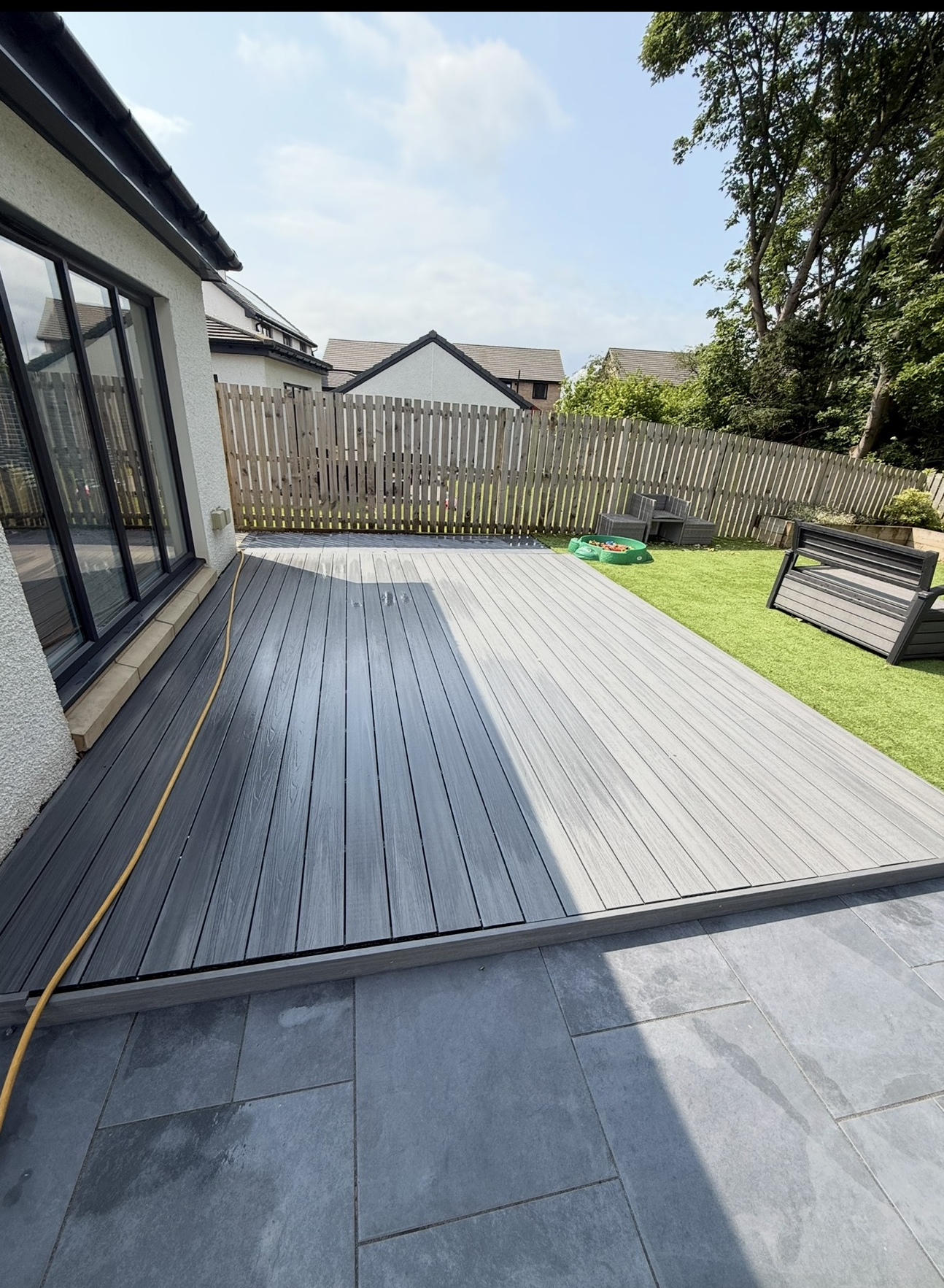 Cleaned decking
