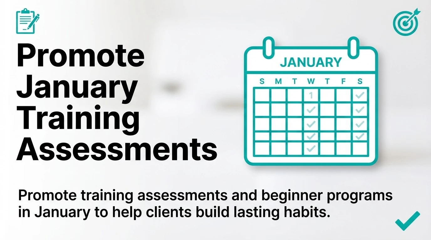 January campaigns: promote assessments and beginner programs.