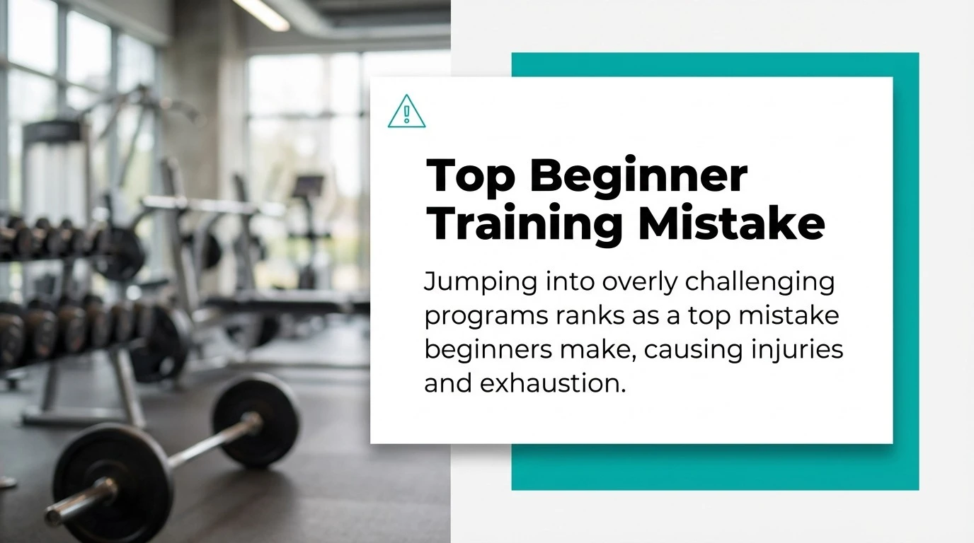 Jumping into overly challenging programs ranks as a top mistake beginner trainers make