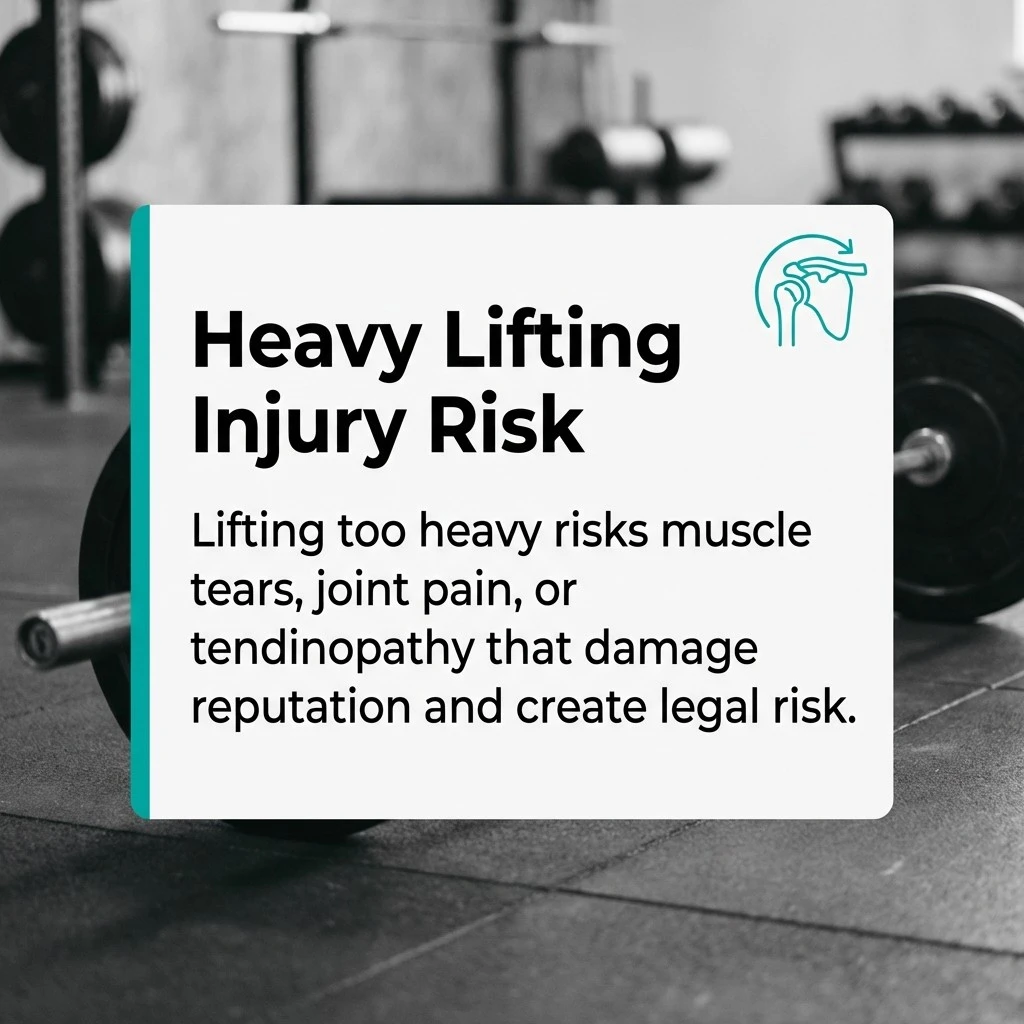 Pushing heavy loads before mastering technique increases injury risk and can harm your credibility.