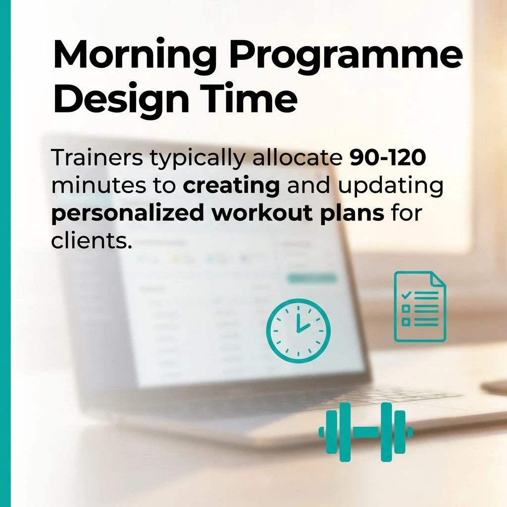 Typical morning deep work: 90–120 minutes on custom programme design.