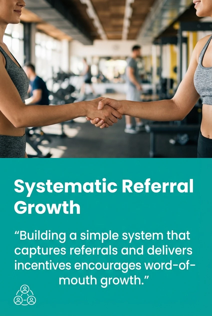 Systemise referrals with clear incentives 