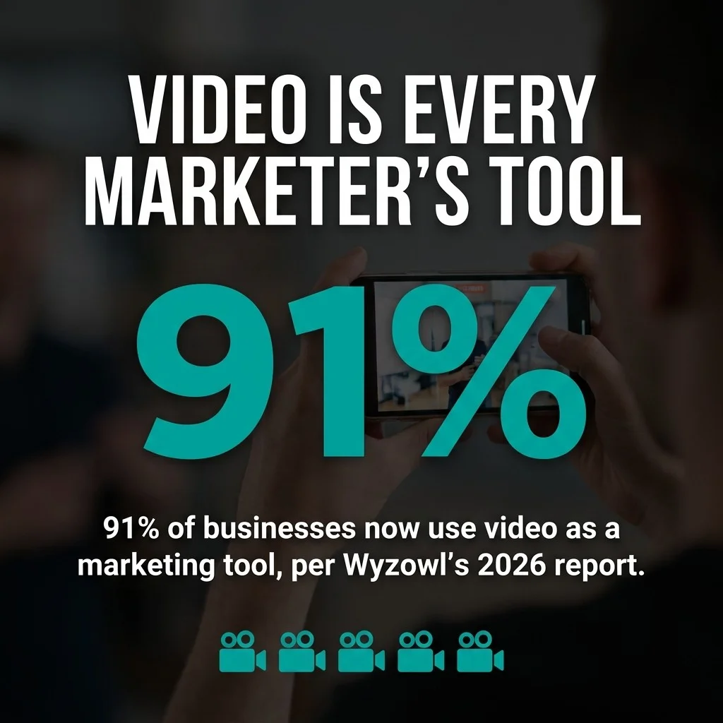 91% Video is Every Marketer's Tool, Wyzowl 2026