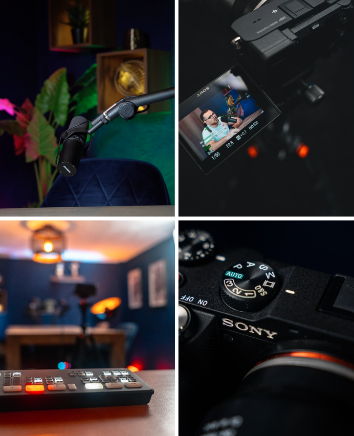 Professional equipment content recording studio
