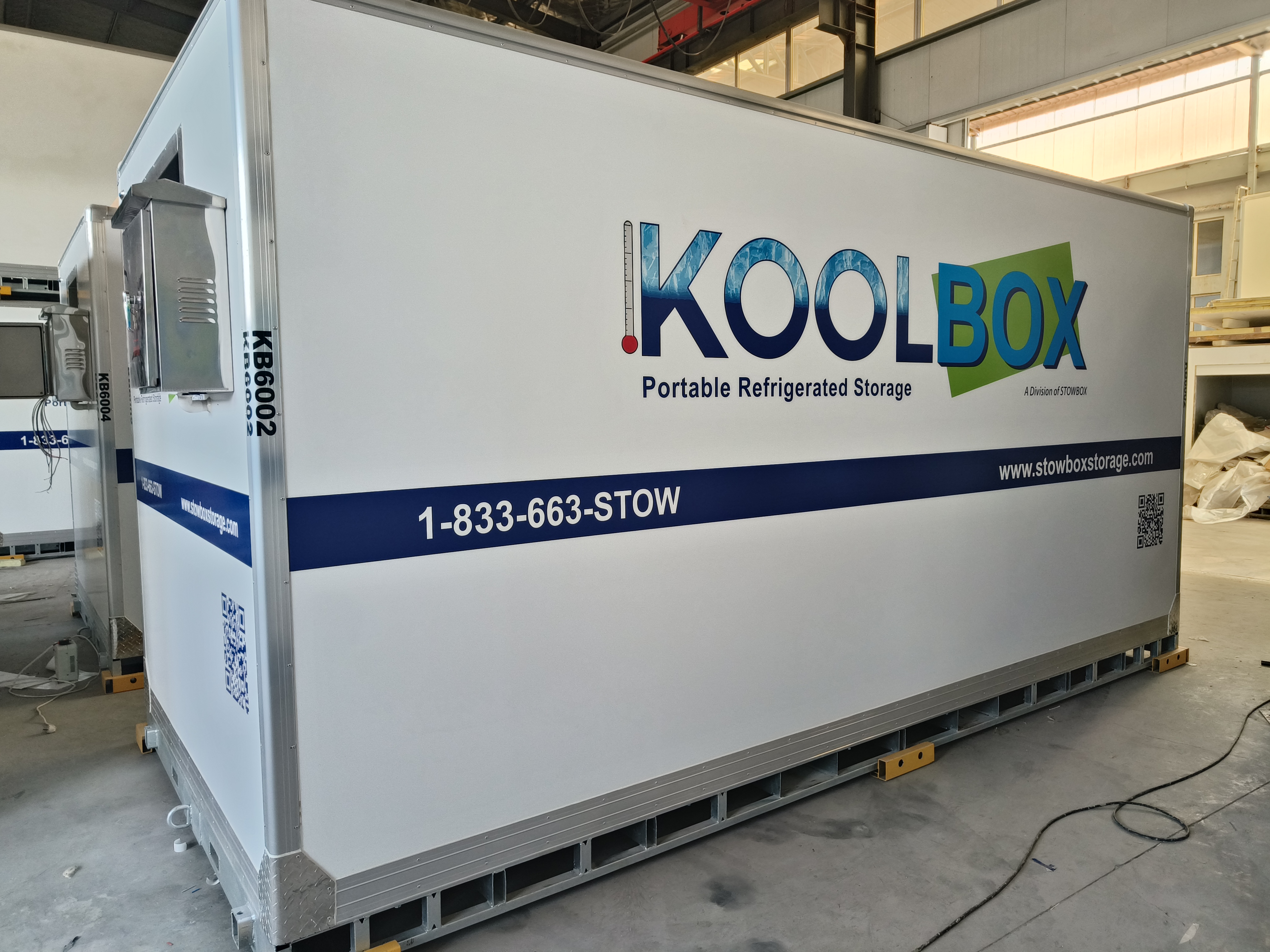 Photo of the inside of a portable storage unit, showing how much space it has.