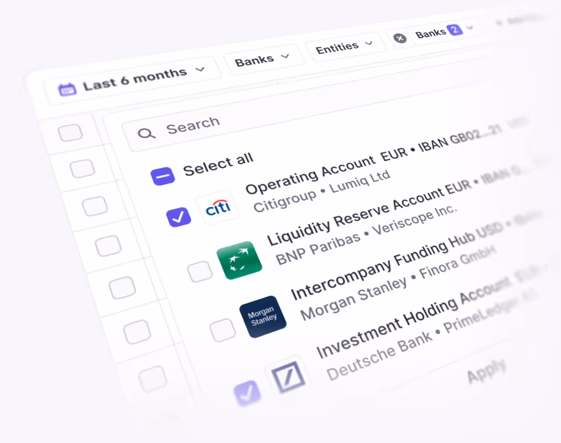The cash management interface inside the Atlar dashboard
