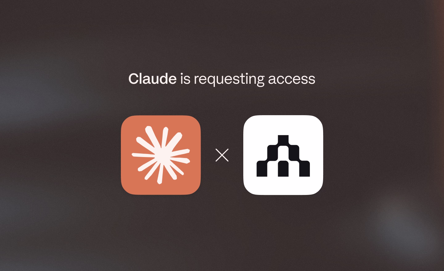 "Claude is requesting access" prompt showing the Claude and Atlar icons linked by an X