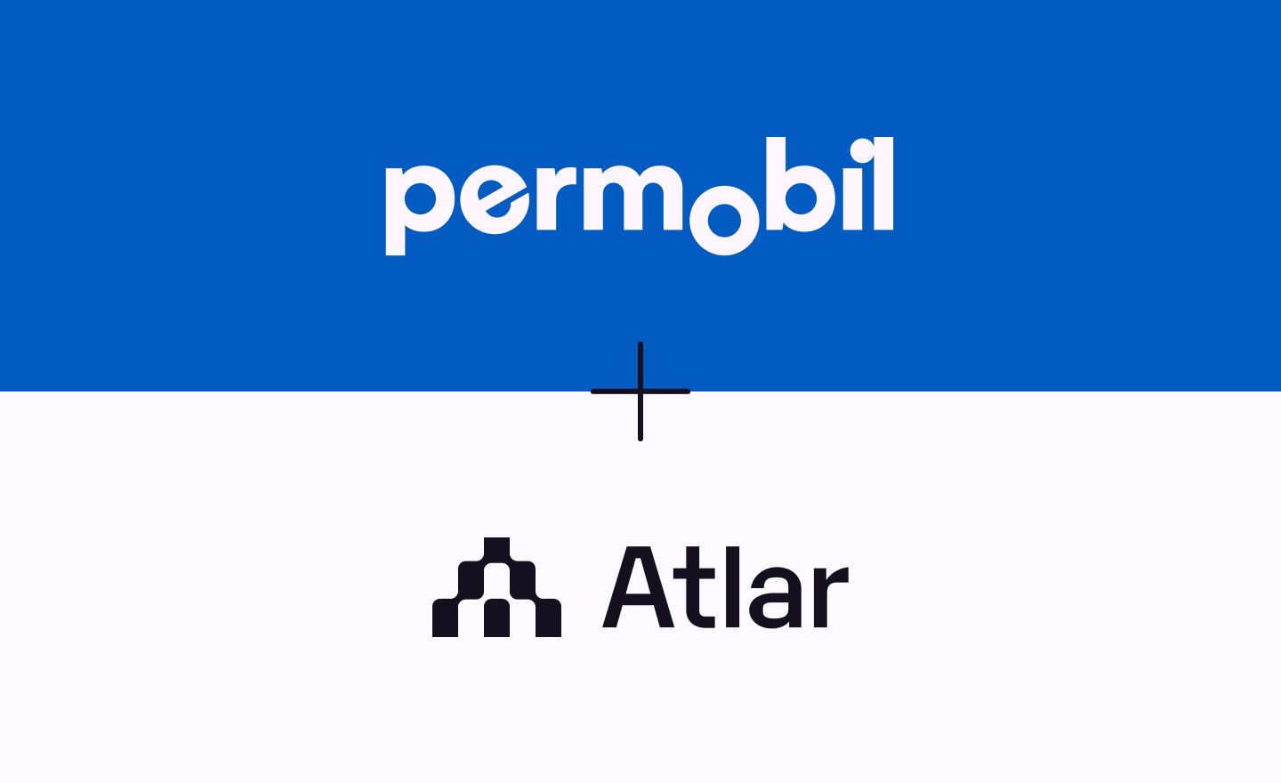 Permobil and Atlar logos stacked with a plus sign between them