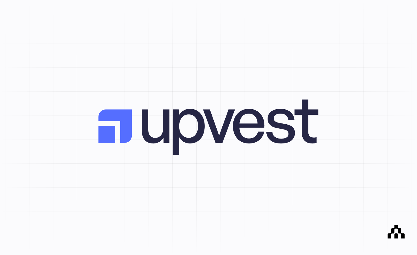 Upvest logo on a light grid background
