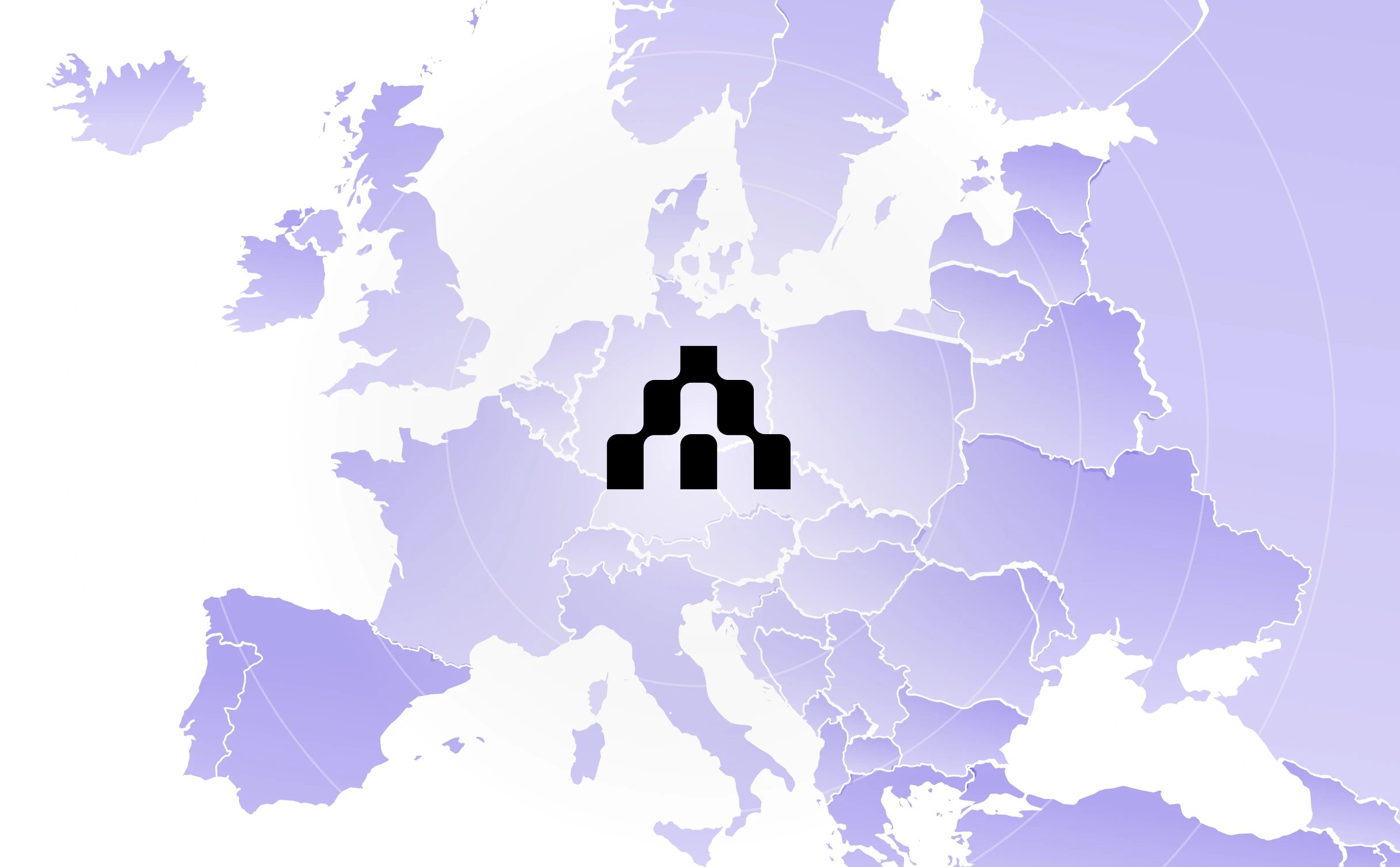 Atlar mark over a purple-tinted map of Europe