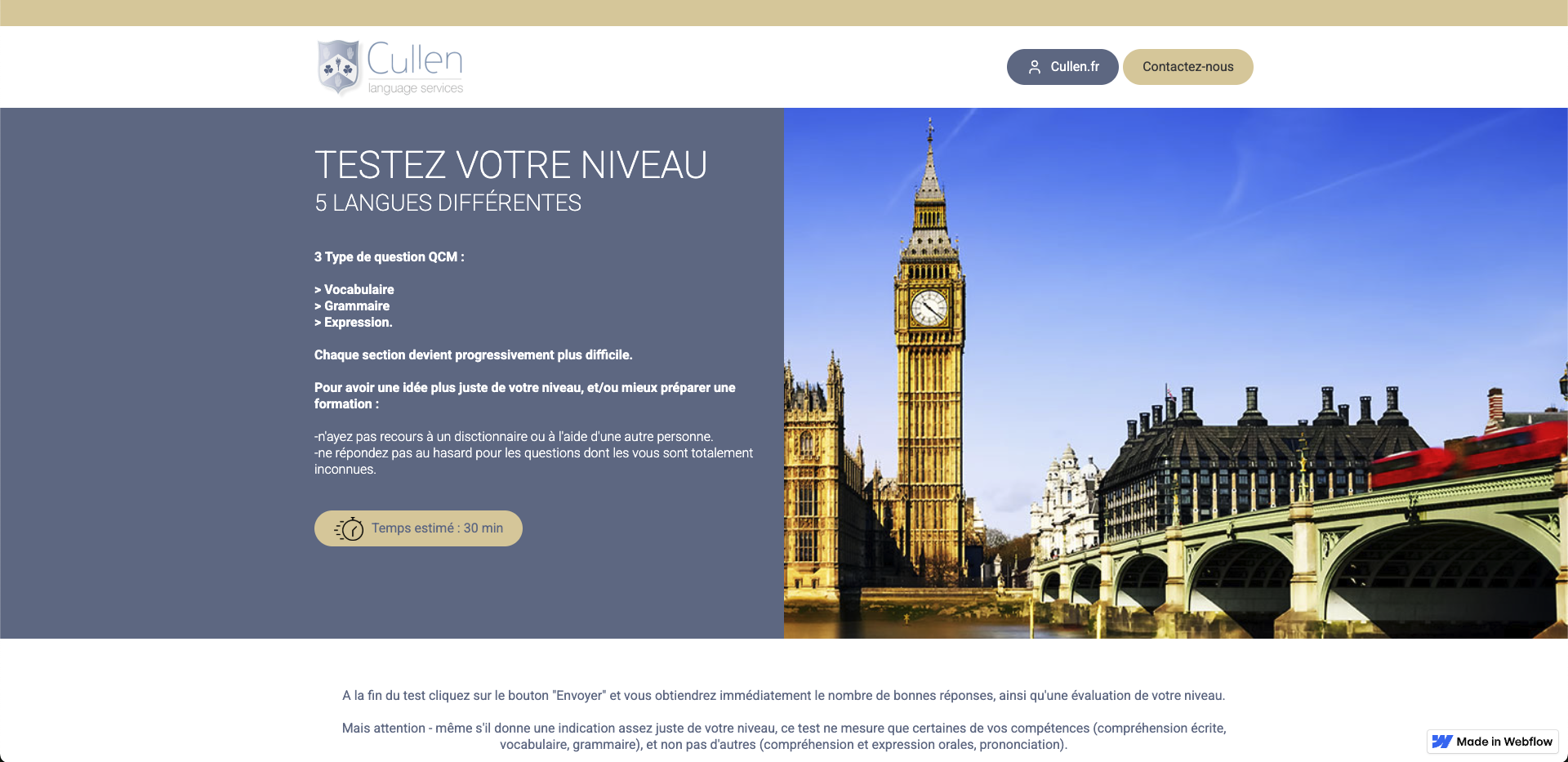 creation-site-test-niveau-langue-home