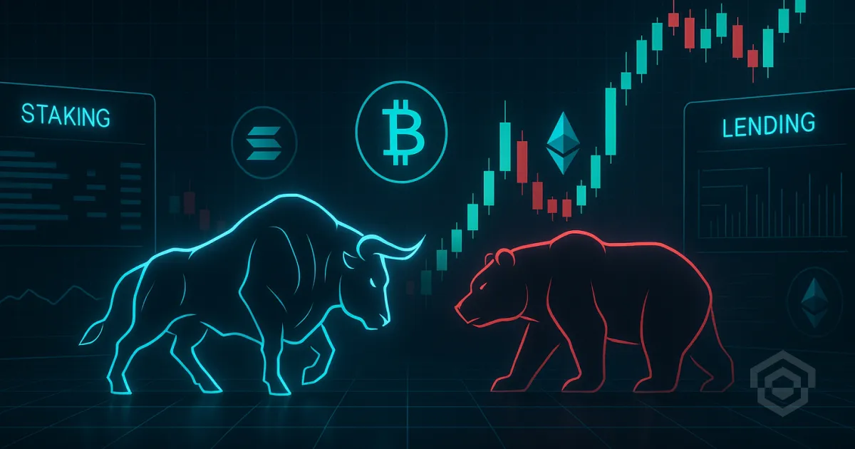 Types of crypto yield strategies: Staking, lending, and options explained | AI generated image by XBTO