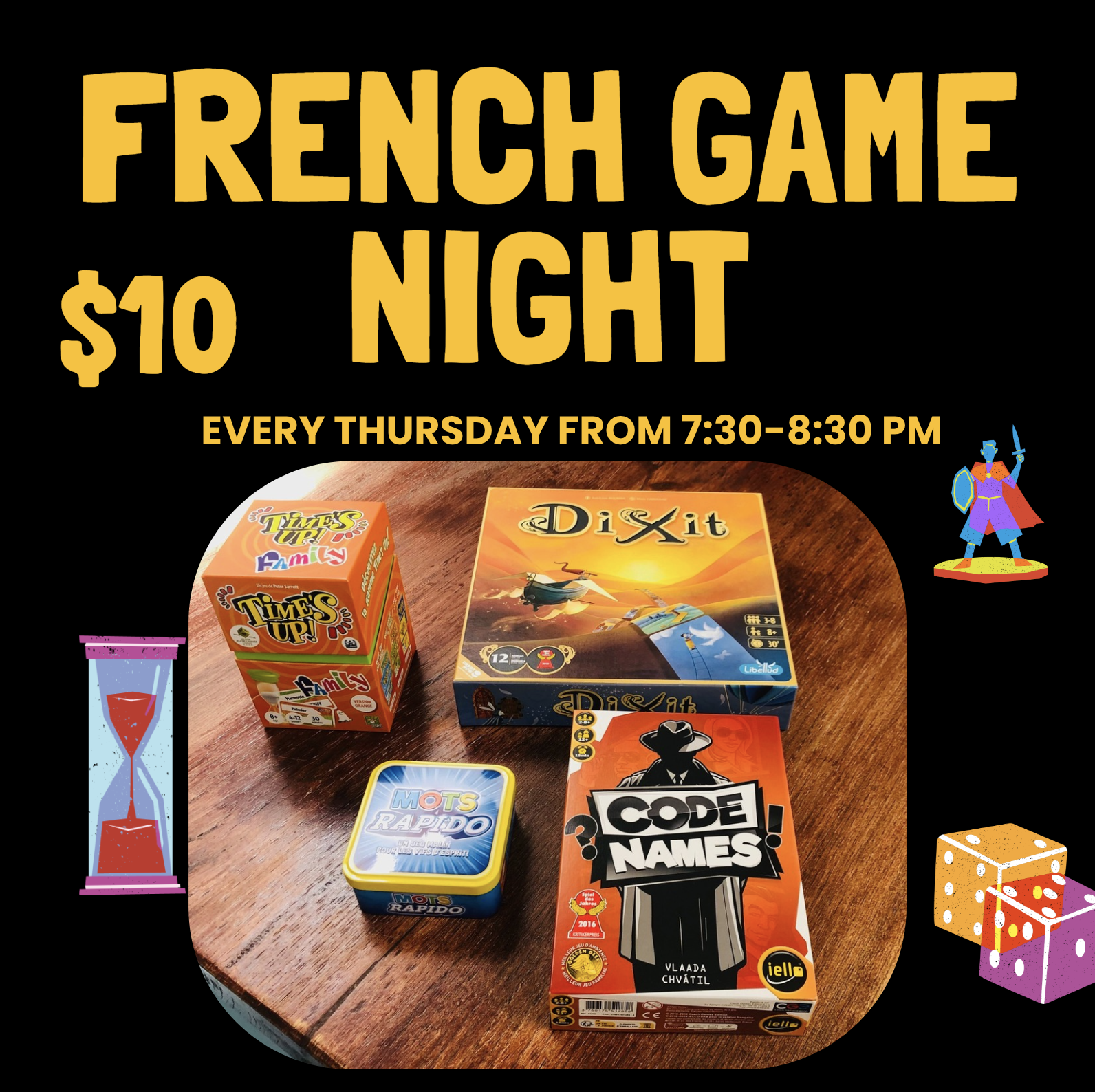 French Game Night Flyer