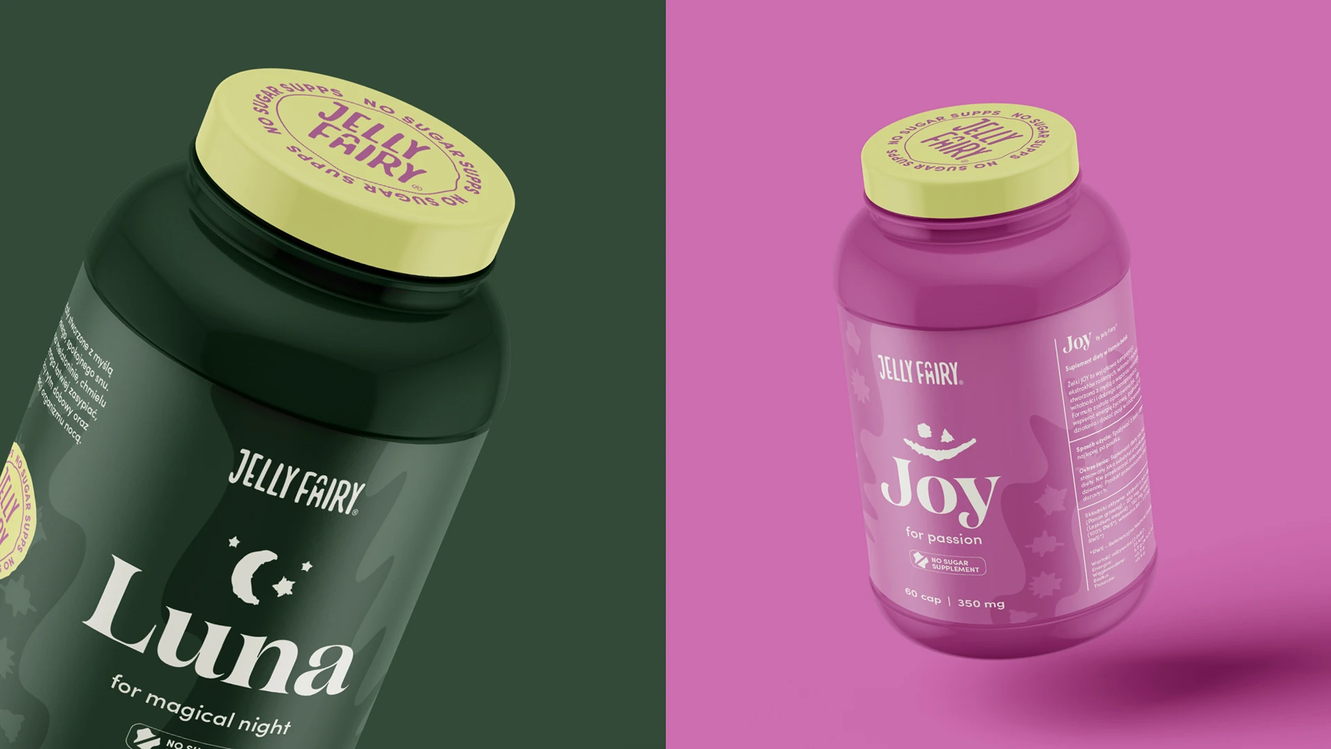 Opakowania suplementów diety w formie żelek Jelly Fairy