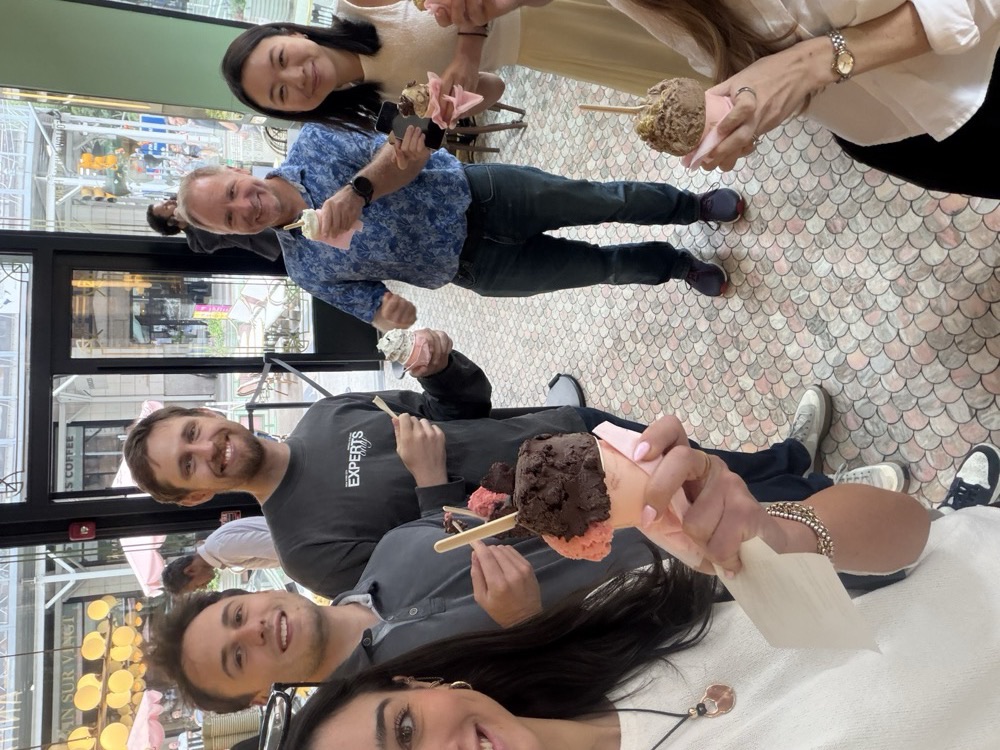 Team members out together