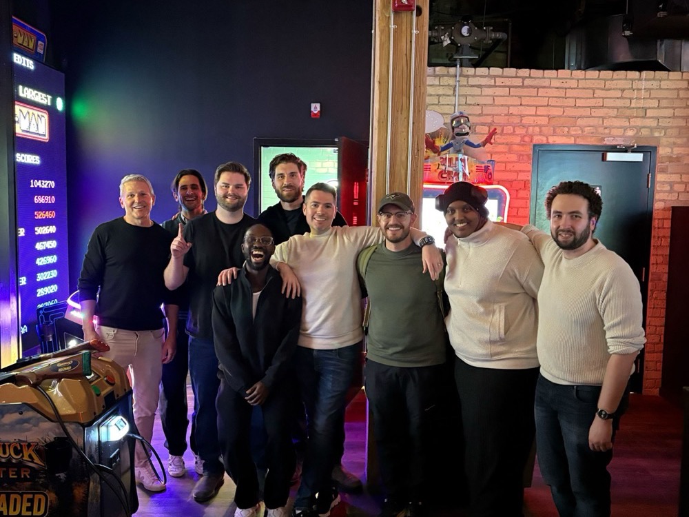 The team on a night out