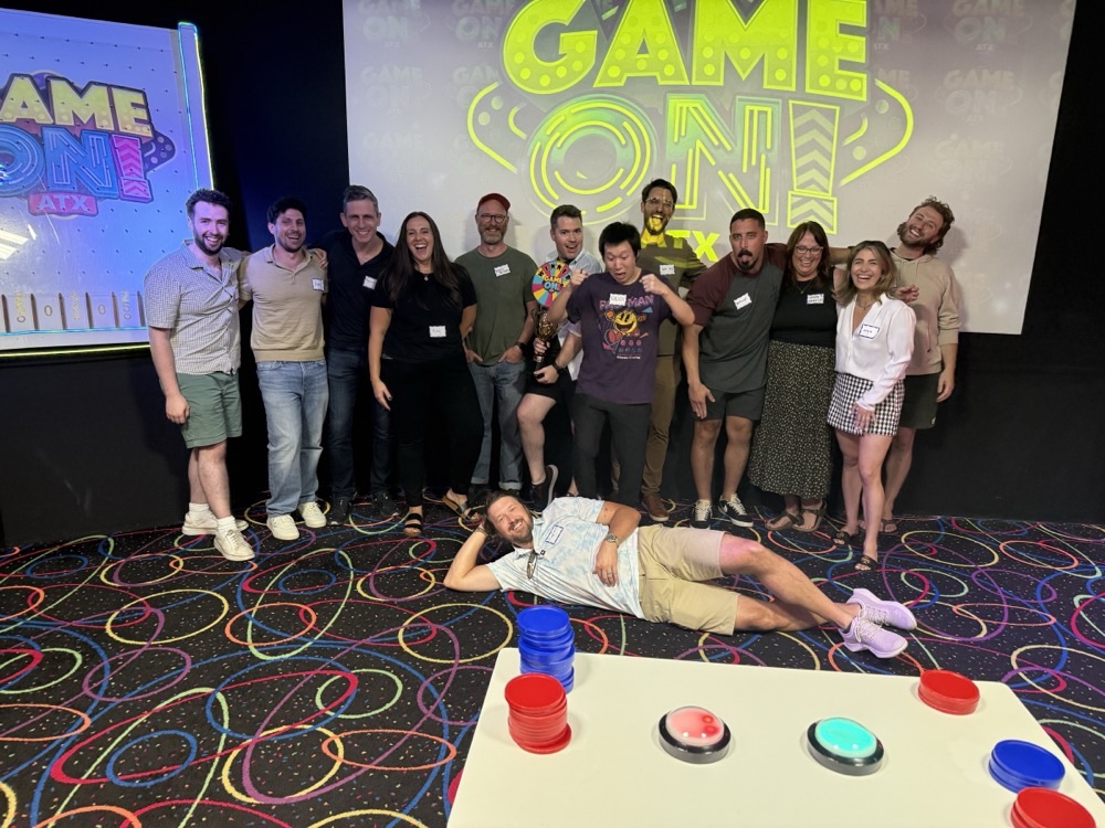 The team at a company event