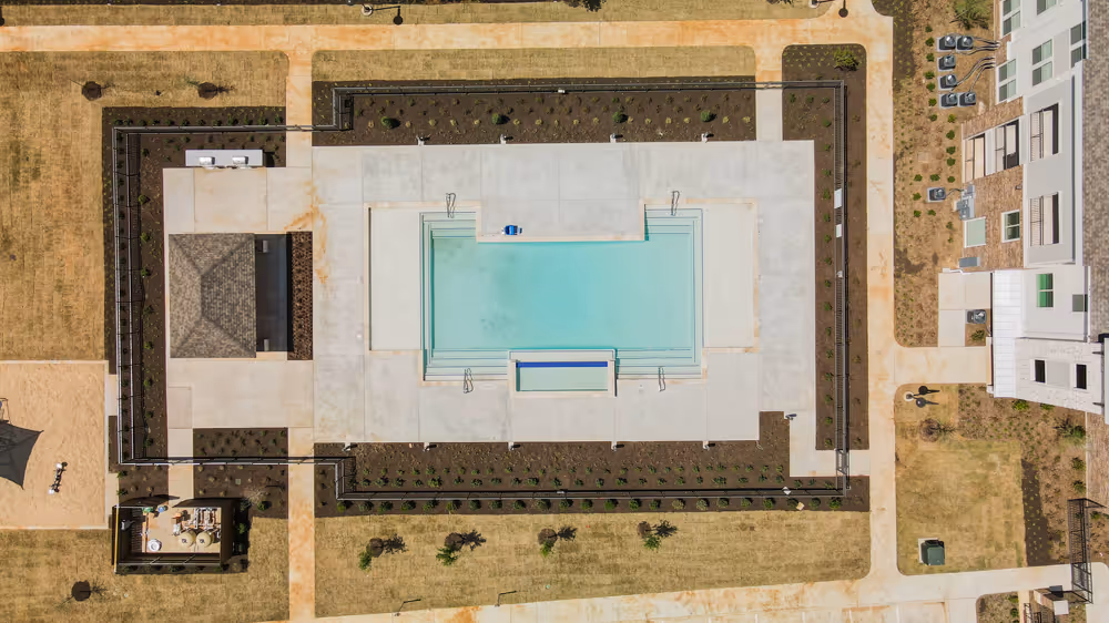 Aerial view of pool