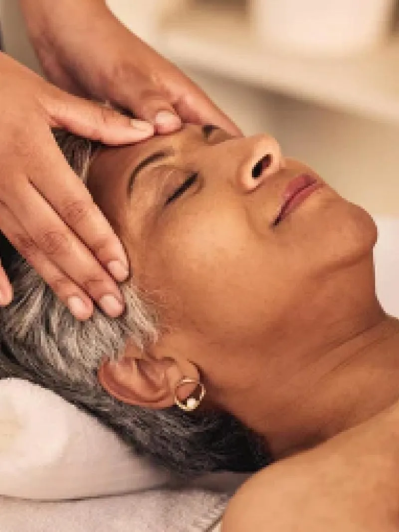 woman receiving massage