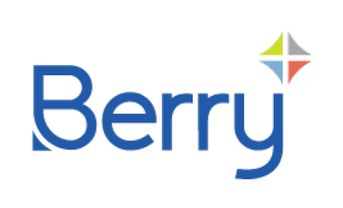 Berry company logo with a four-part diamond symbol in green, gray, blue, and orange.
