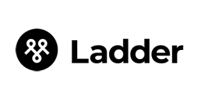 The word 'ladder' written in lowercase black letters in a bold, modern sans-serif font on a white background.