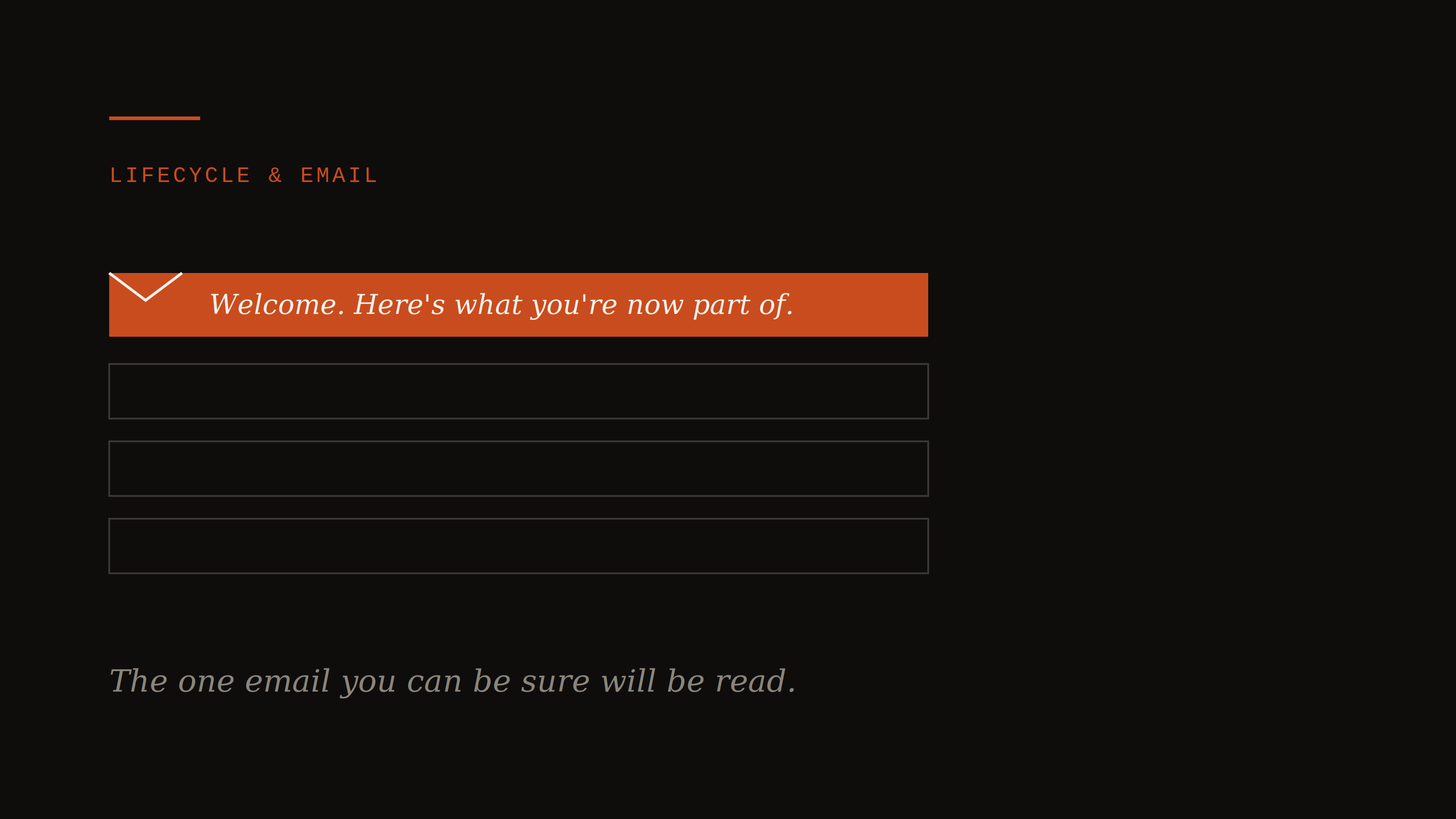 Illustration of a welcome email arriving in an inbox