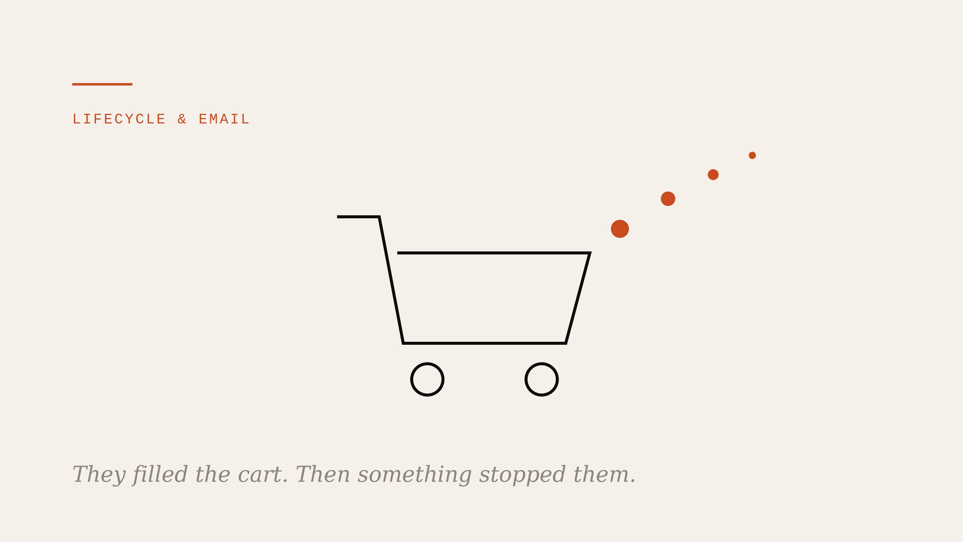 Paper illustration of an abandoned shopping cart