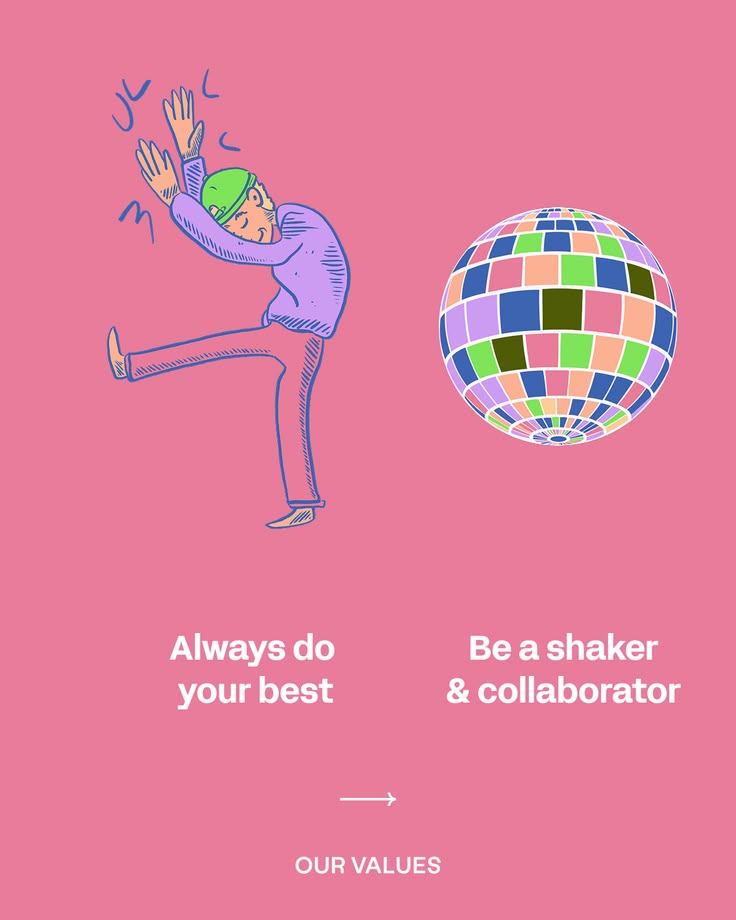 Antimony Studio values tile: always do your best, be a shaker and a collaborator — workflow tailored to context rather than a rigid process.