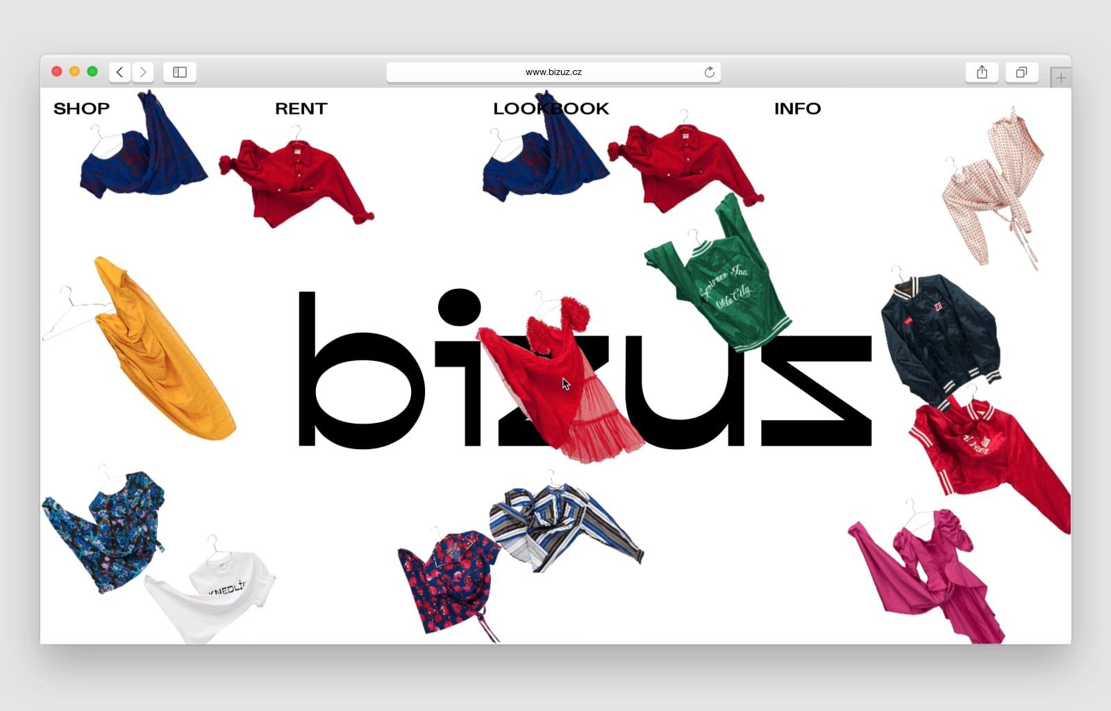 Bizuz vintage clothing / Landing page