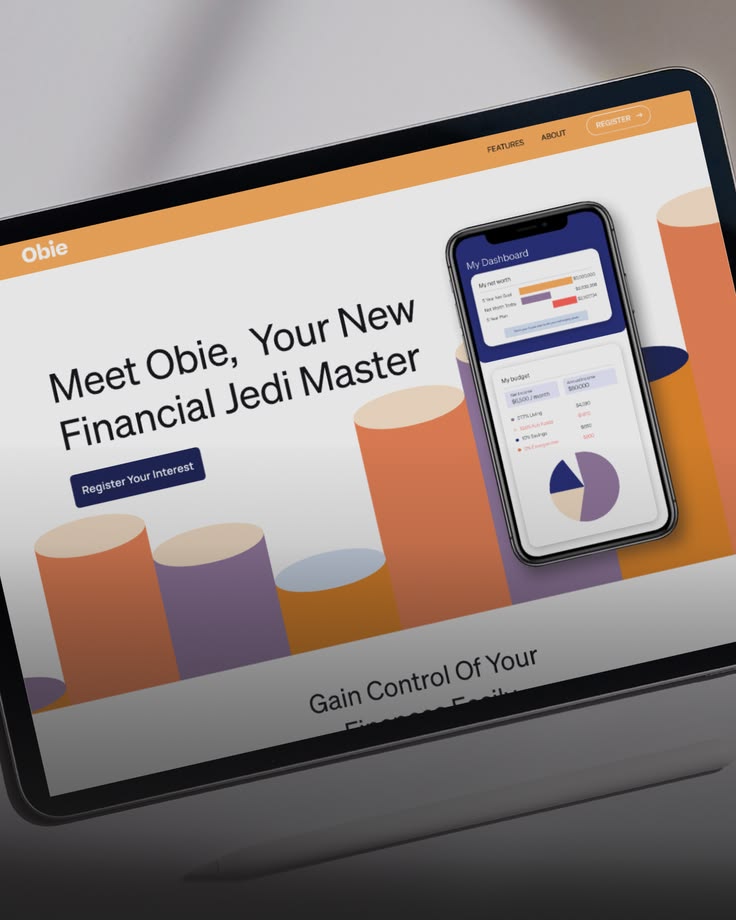 Obie is a bold, energetic brand built for the way people actually think about money. Warm, accessible and distinctly human -- an identity designed to make financial tools feel less intimidating and more like something you actually want to use. From b