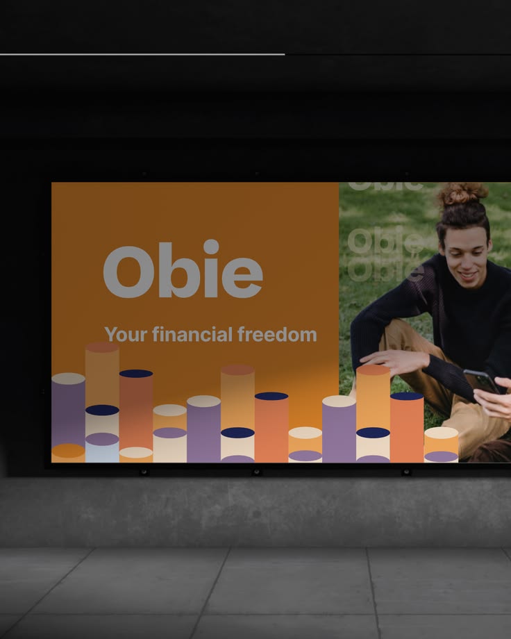 Obie is a bold, energetic brand built for the way people actually think about money. Warm, accessible and distinctly human -- an identity designed to make financial tools feel less intimidating and more like something you actually want to use. From b
