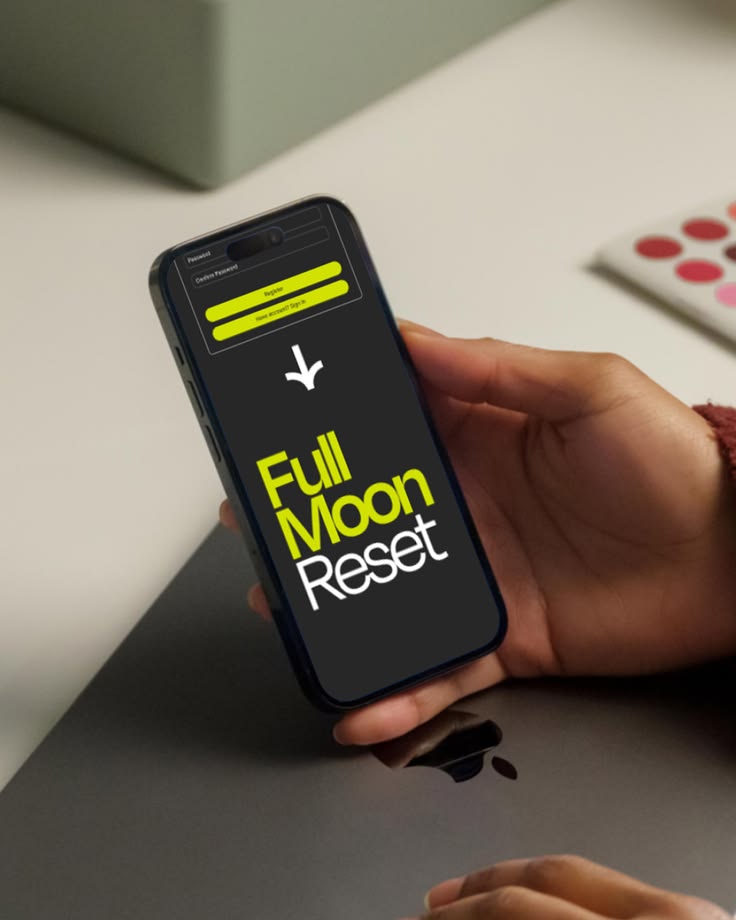 Full Moon Reset is a wellness brand built around intention, ritual and reset. Bold, distinctive and warm -- an identity designed to feel as good as the experience it represents. From brand system and moon cycle iconography to packaging, digital and merch, every touchpoint designed with the same phil