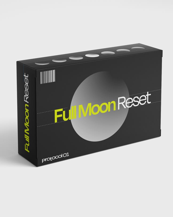 Full Moon Reset is a wellness brand built around intention, ritual and reset. Bold, distinctive and warm -- an identity designed to feel as good as the experience it represents. From brand system and moon cycle iconography to packaging, digital and merch, every touchpoint designed with the same phil